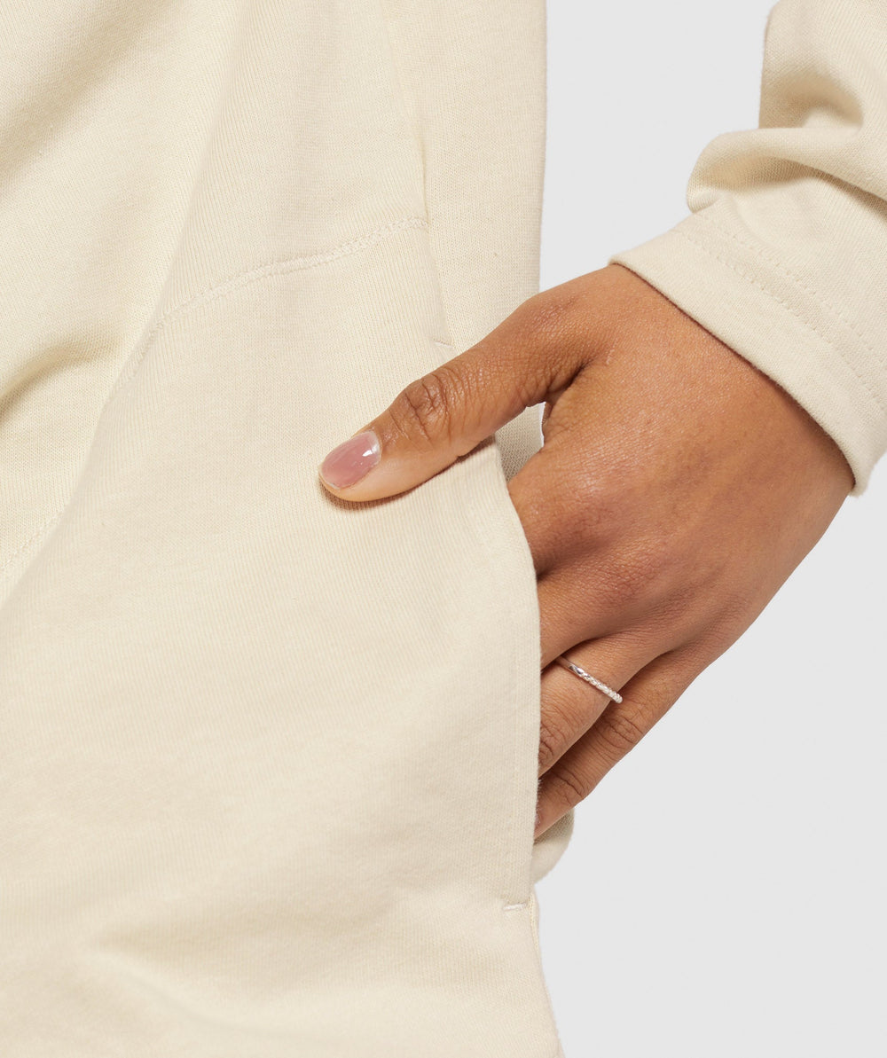 Heavyweight Cotton Long Sleeve Top Ecru White