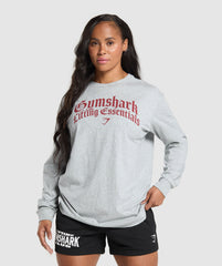 Lifting Essentials Long Sleeve Top Light Grey Core Marl