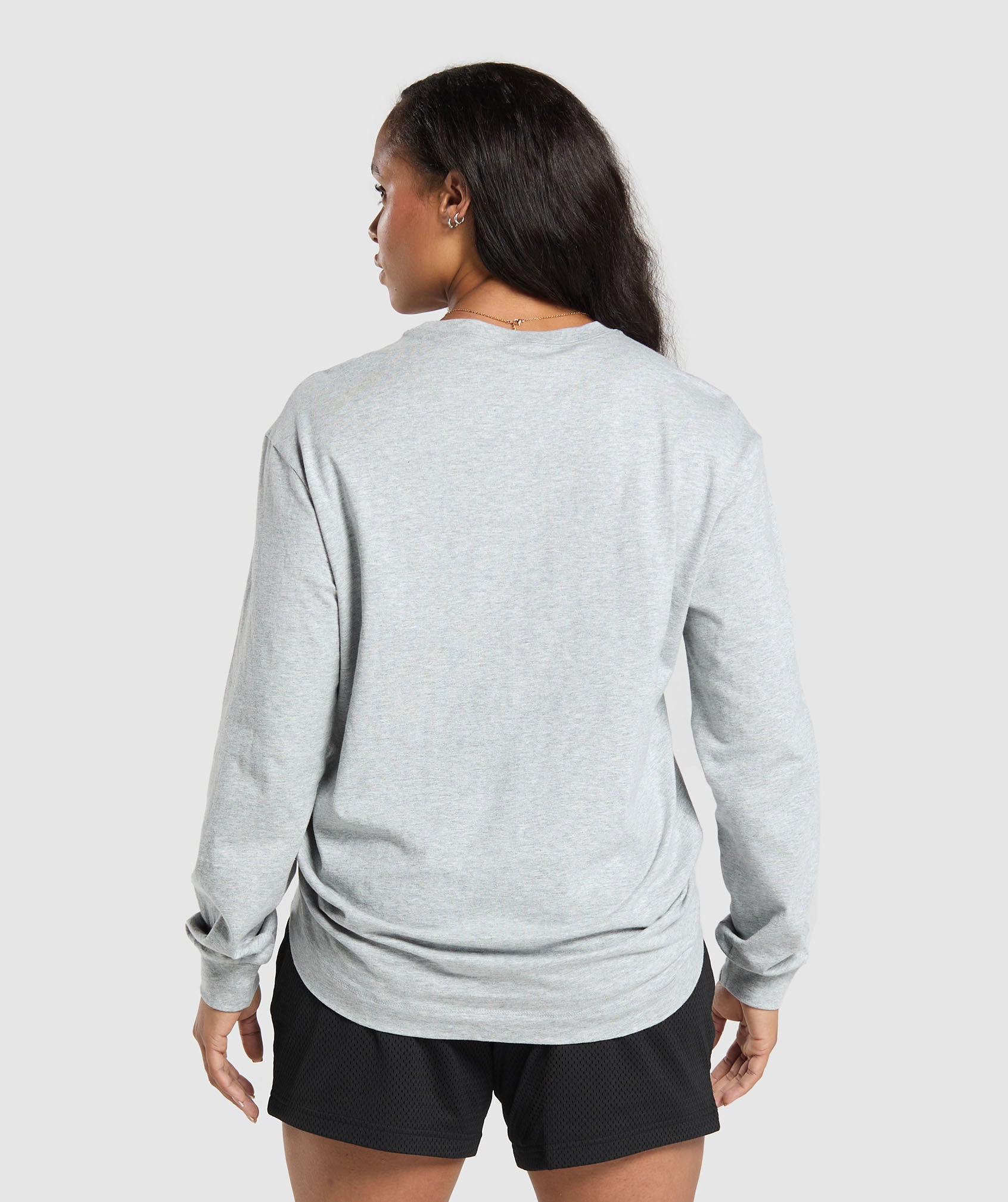 Lifting Essentials Long Sleeve Top Light Grey Core Marl