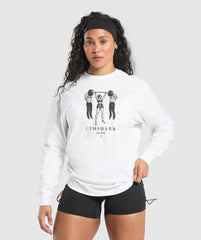 Retro Lifting Long Sleeve T-Shirt White