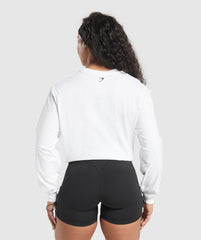 Retro Lifting Long Sleeve T-Shirt White