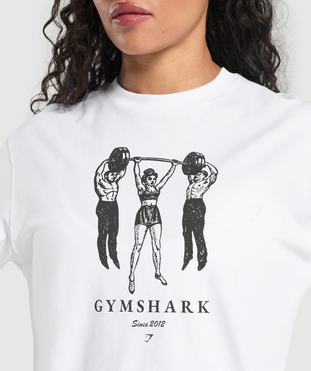 Retro Lifting Long Sleeve T-Shirt White