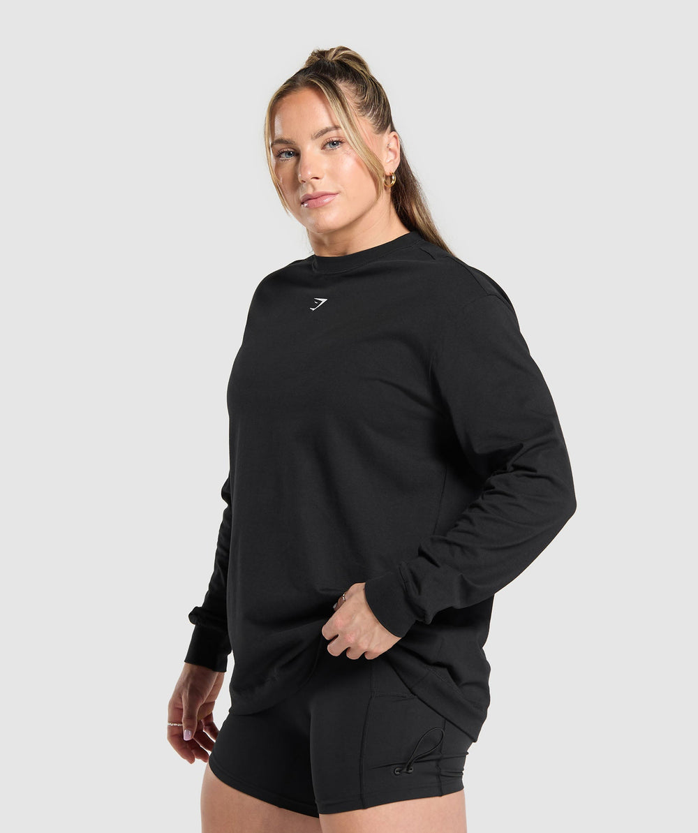 Lifting Club Graphic Long Sleeve Top Black