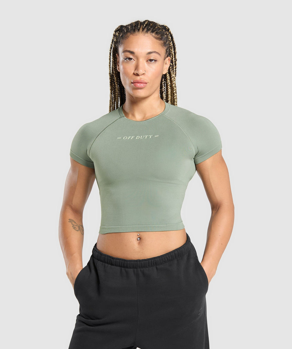 Off Duty Seamless Baby Tee Unit Green