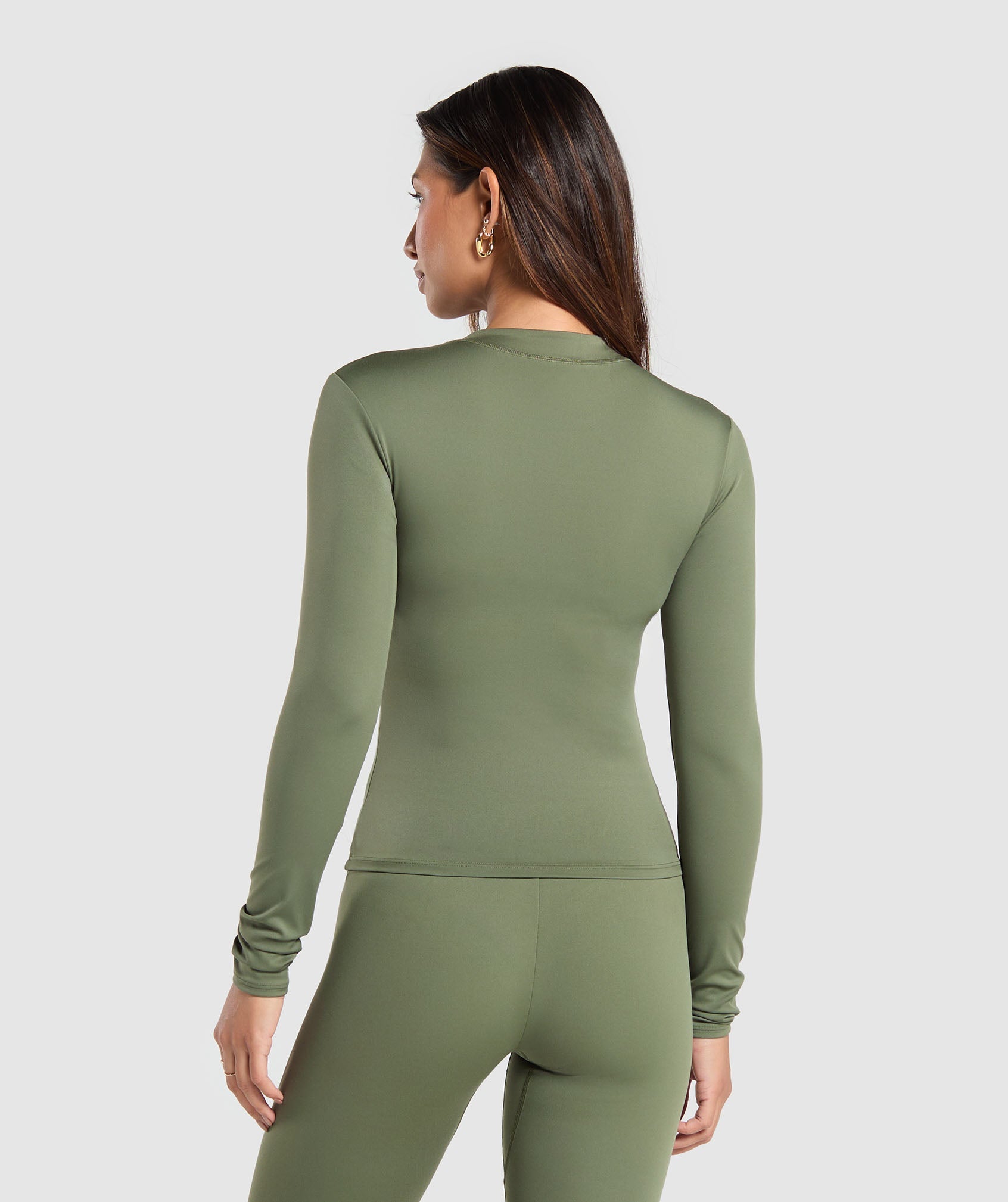 Everyday High Neck Long Sleeve Top Core Olive