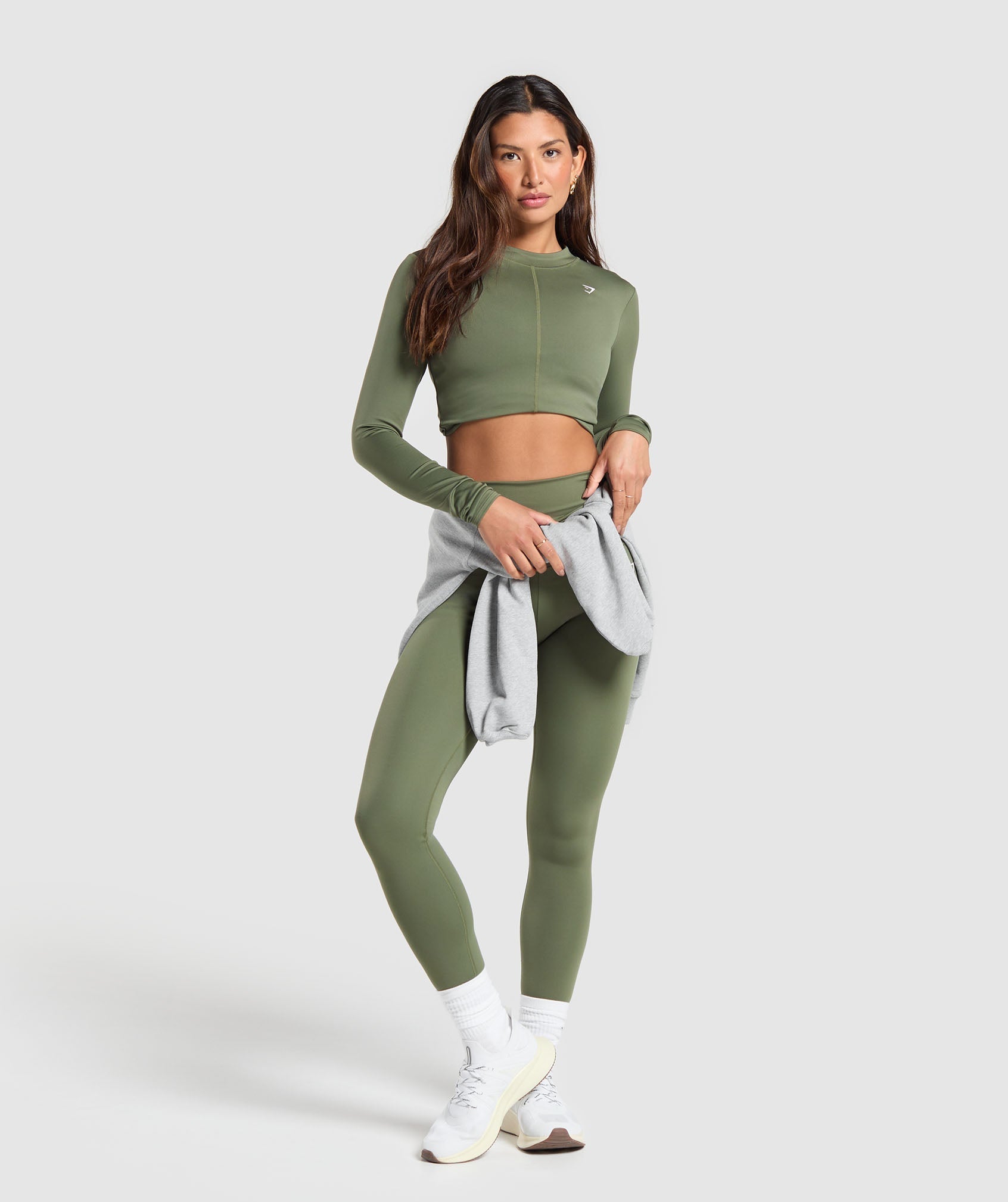 Everyday High Neck Long Sleeve Top Core Olive