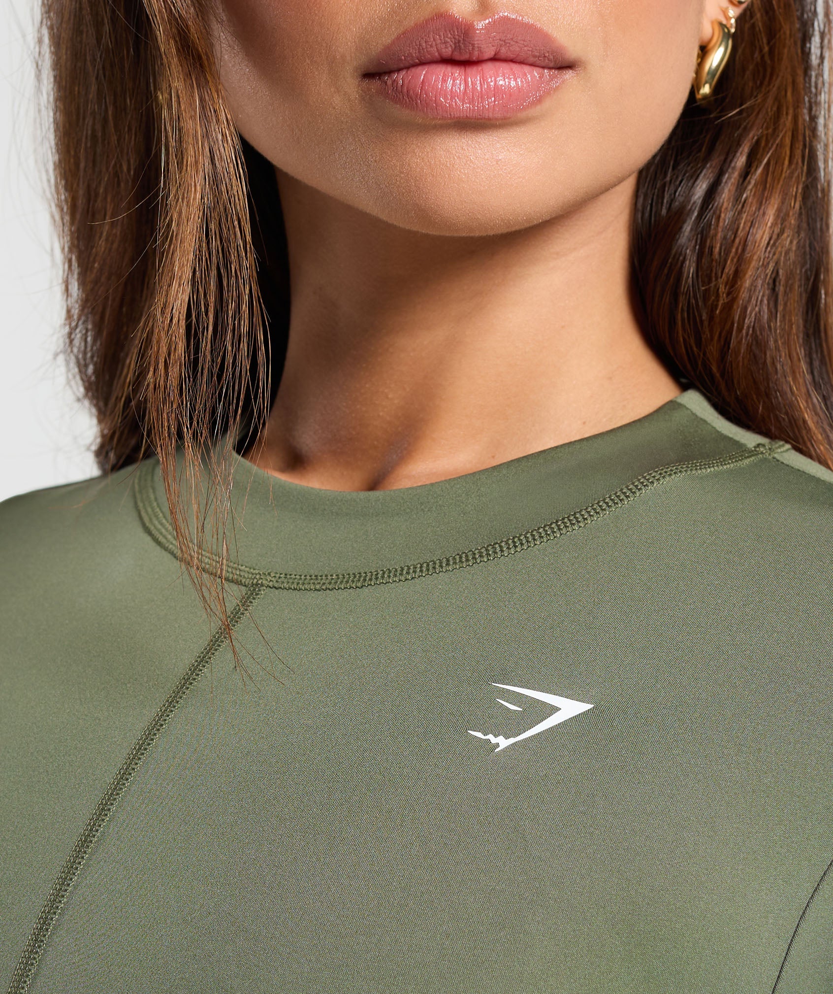 Everyday High Neck Long Sleeve Top Core Olive