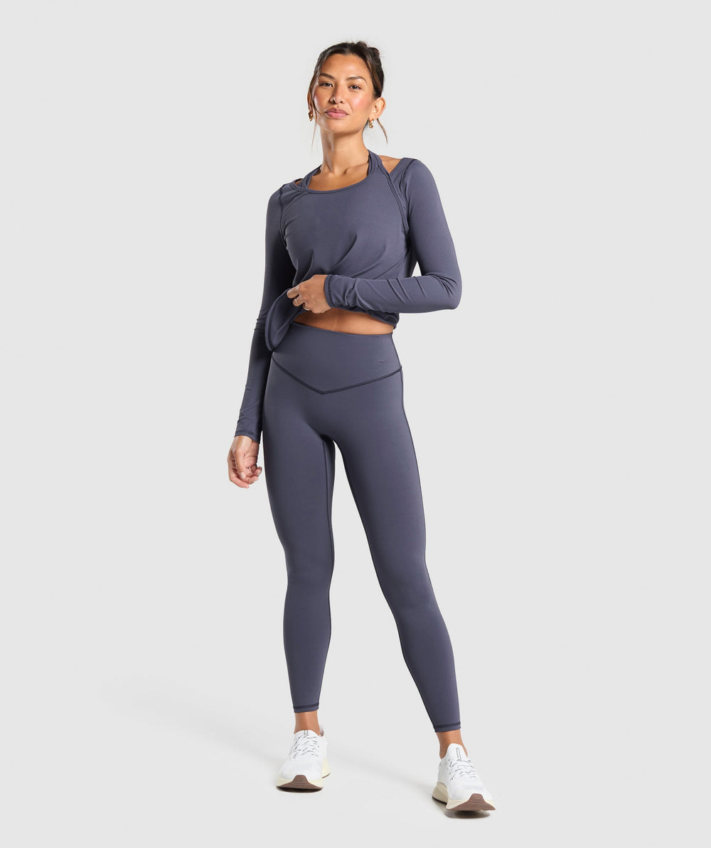 Elevate Long Sleeve Top Heavy Blue