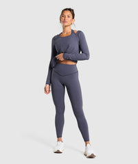 Elevate Long Sleeve Top Heavy Blue