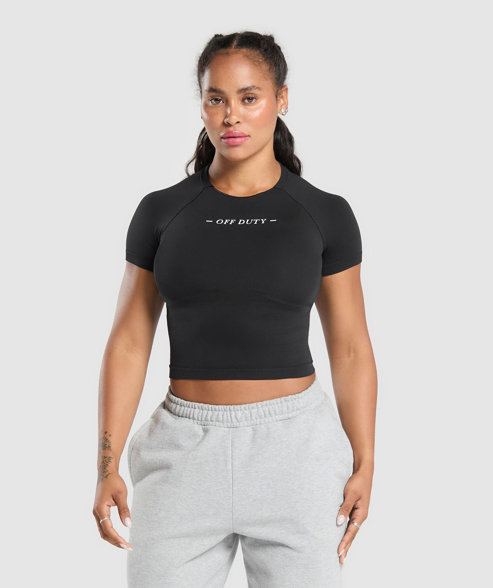 Off Duty Seamless Baby Tee Black