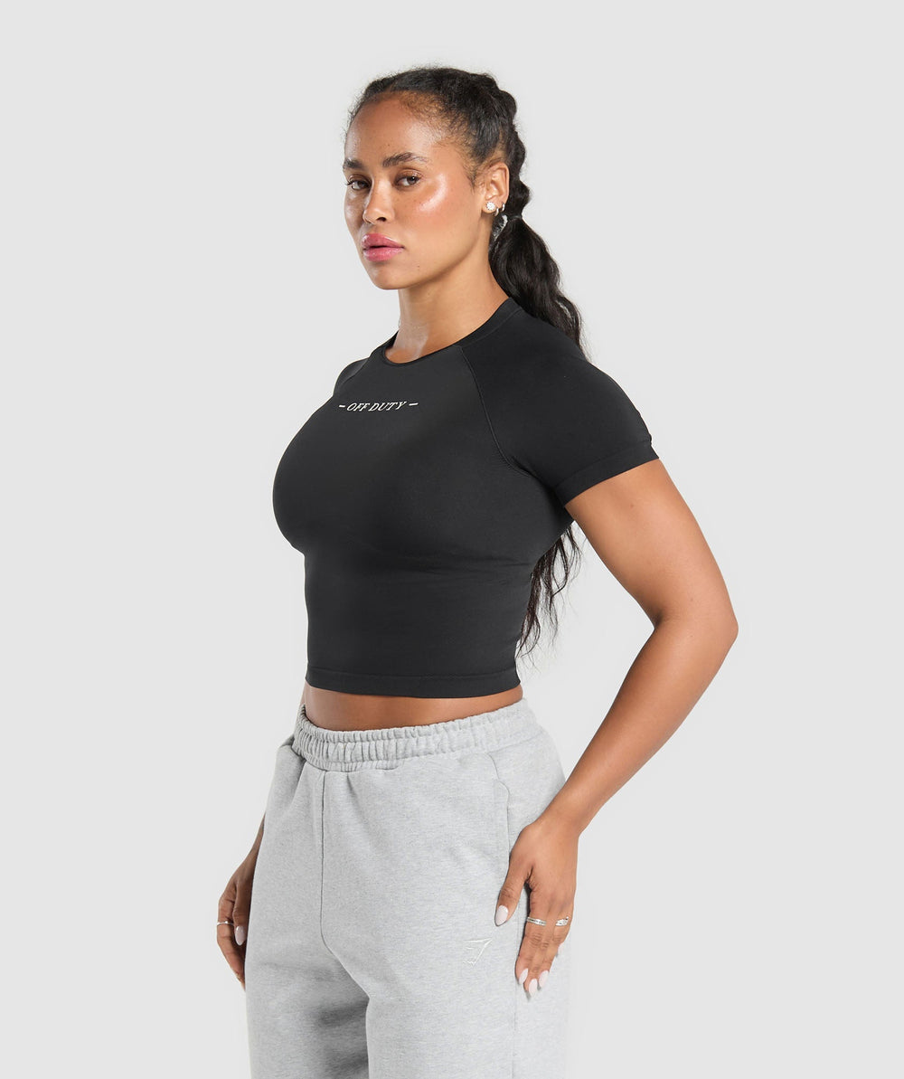 Off Duty Seamless Baby Tee Black