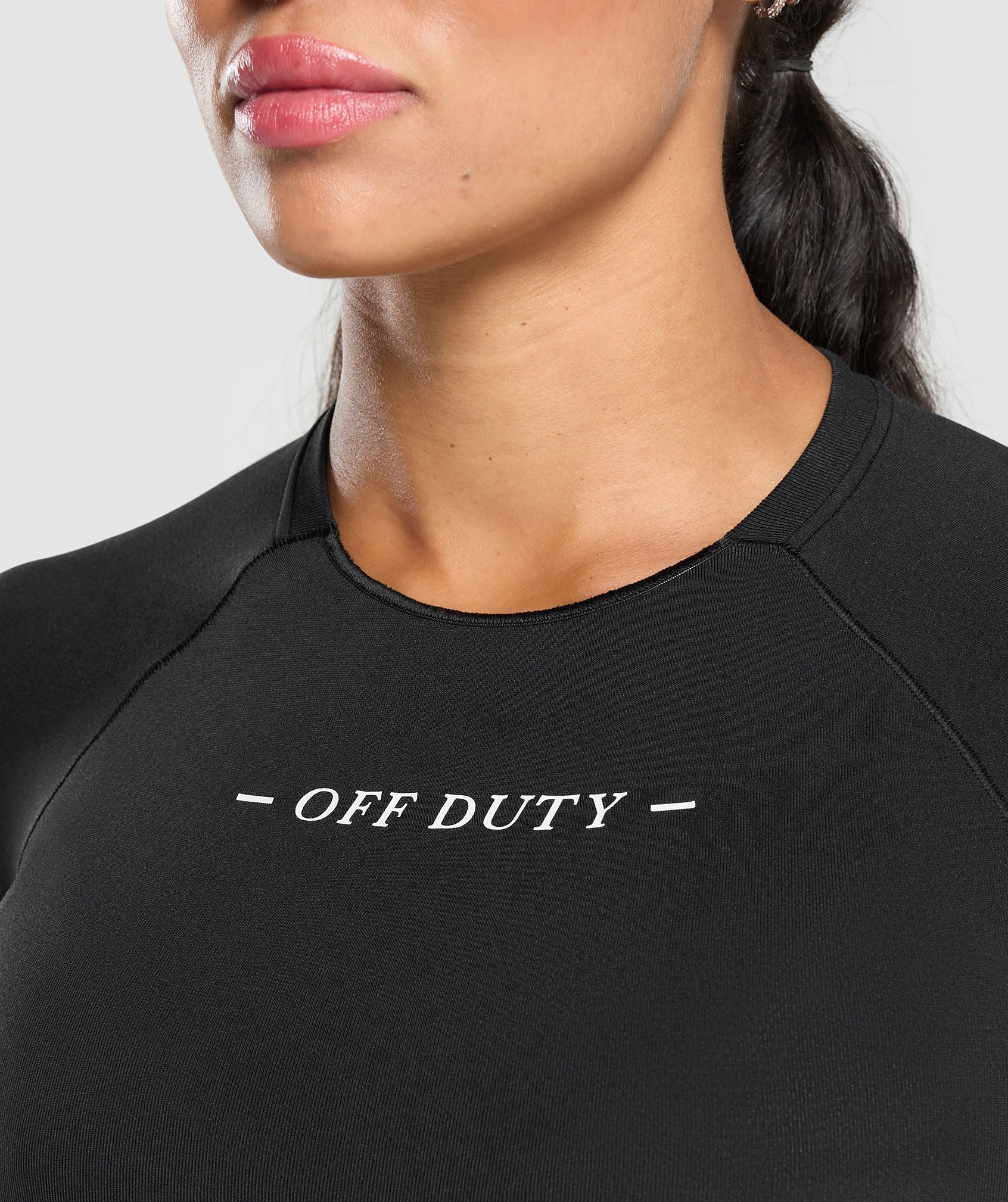 Off Duty Seamless Baby Tee Black