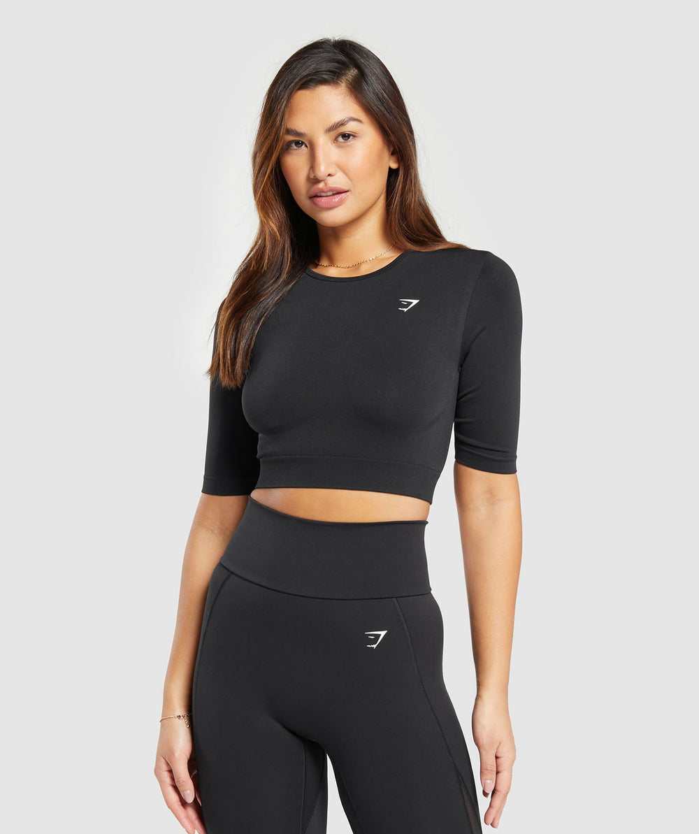 Everyday Seamless Crop Top Black