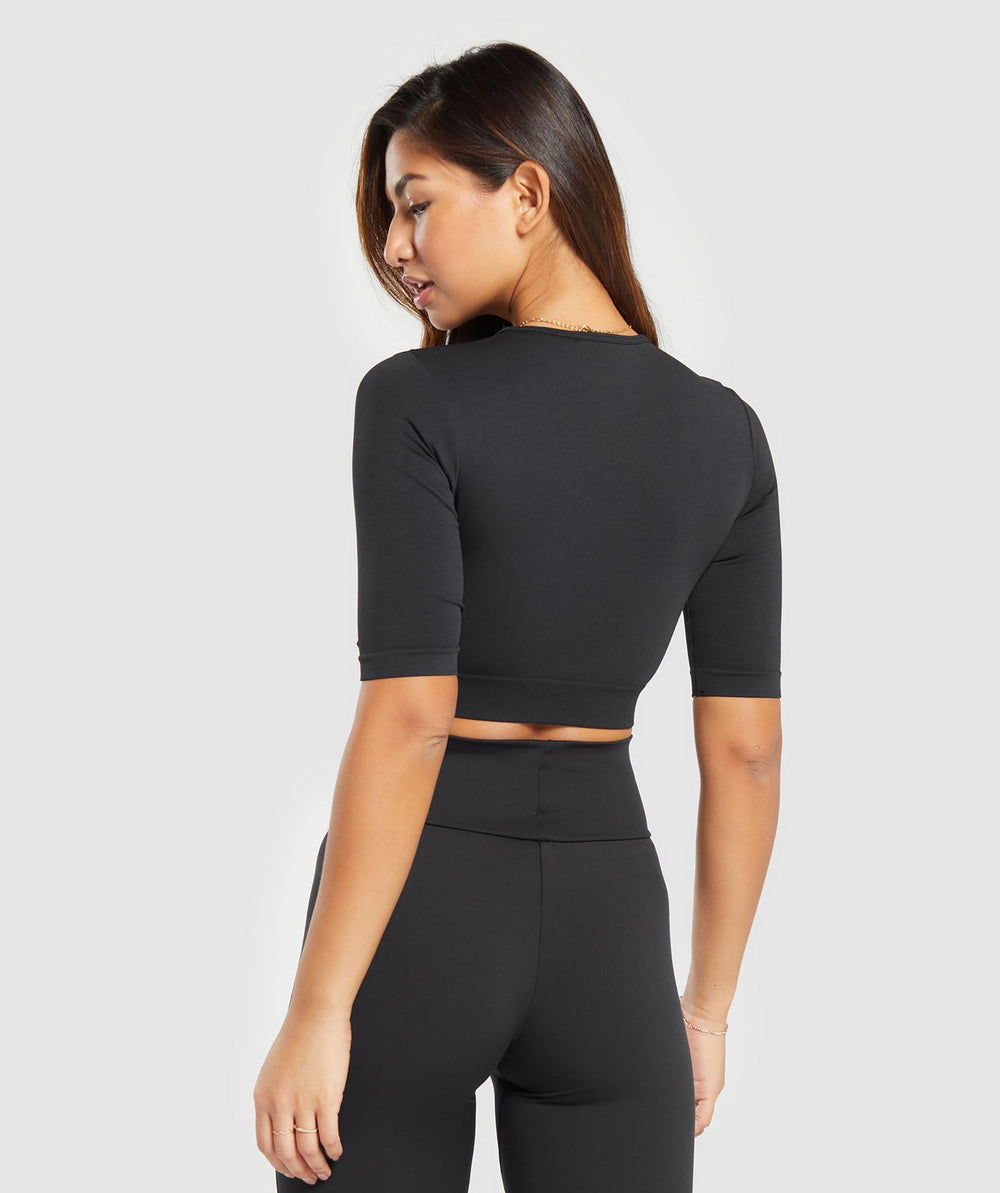 Everyday Seamless Crop Top Black