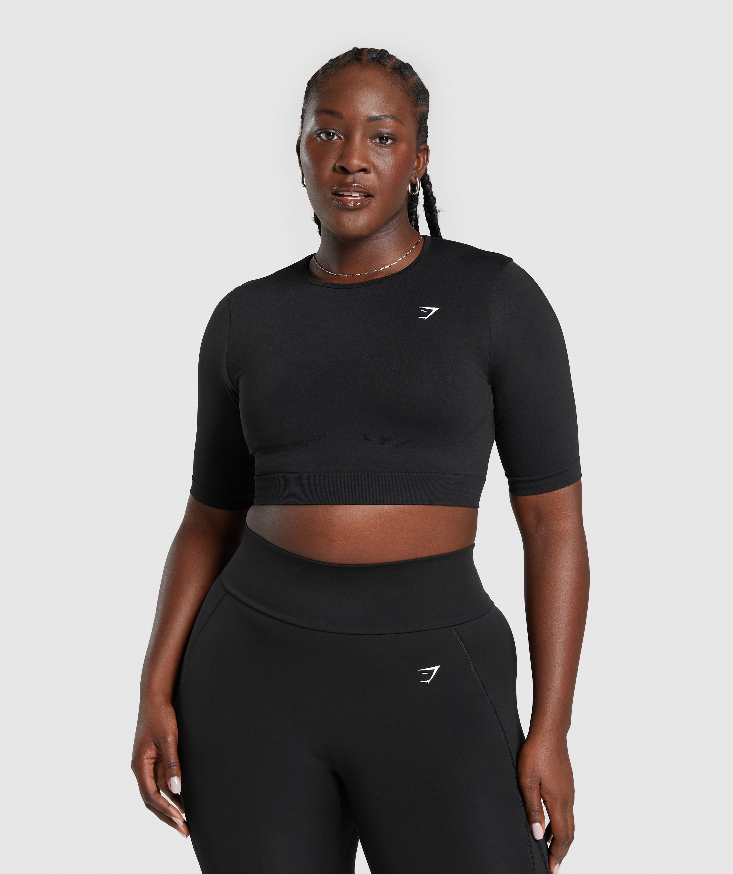 Everyday Seamless Crop Top Black