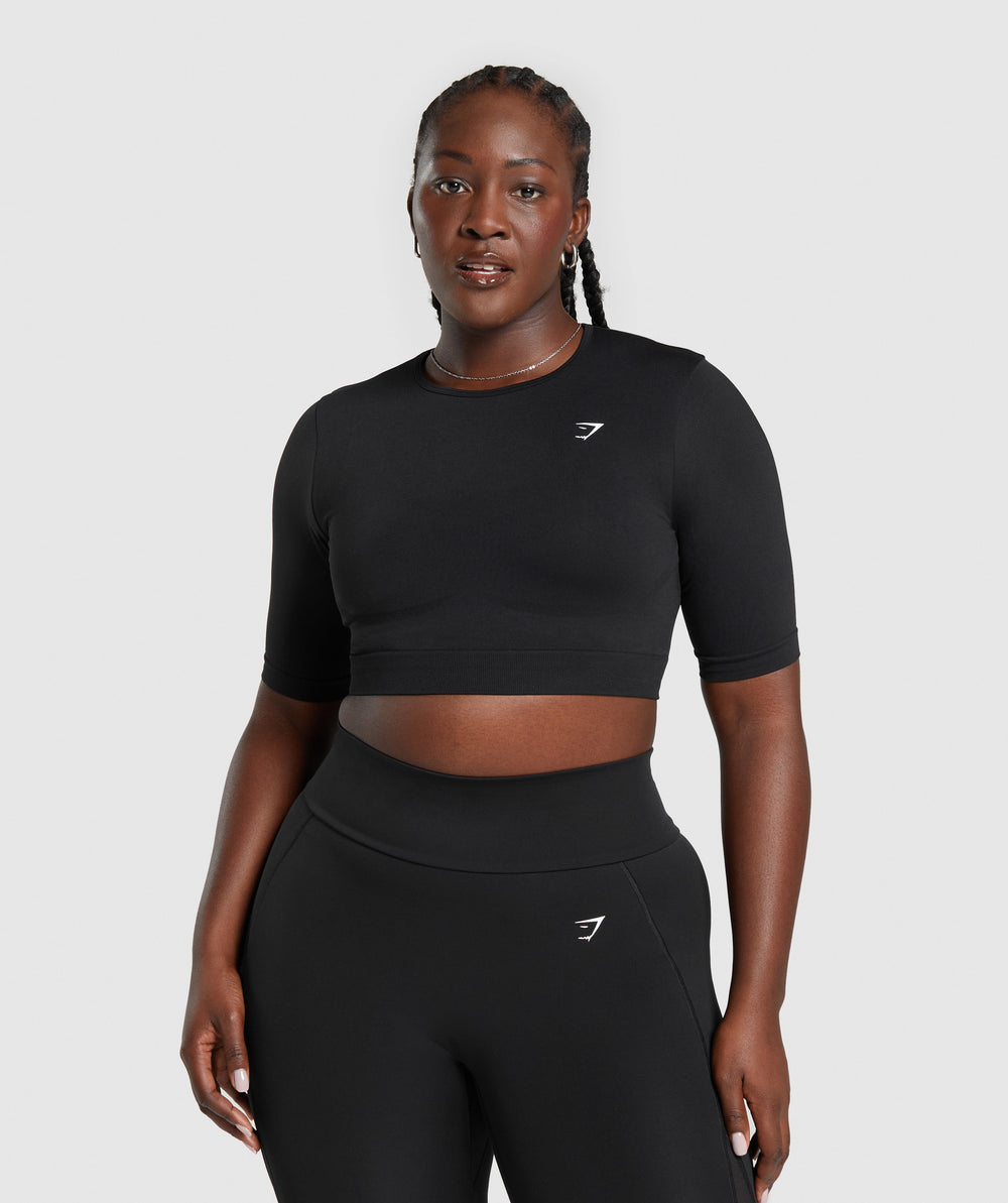 Everyday Seamless Crop Top Black