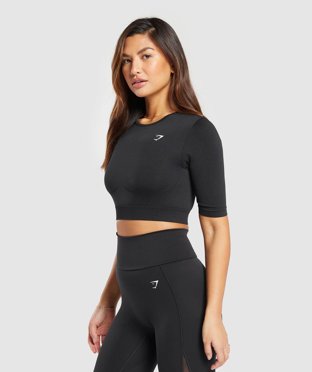 Everyday Seamless Crop Top Black