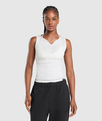 Rest Day Rib Top White Marl