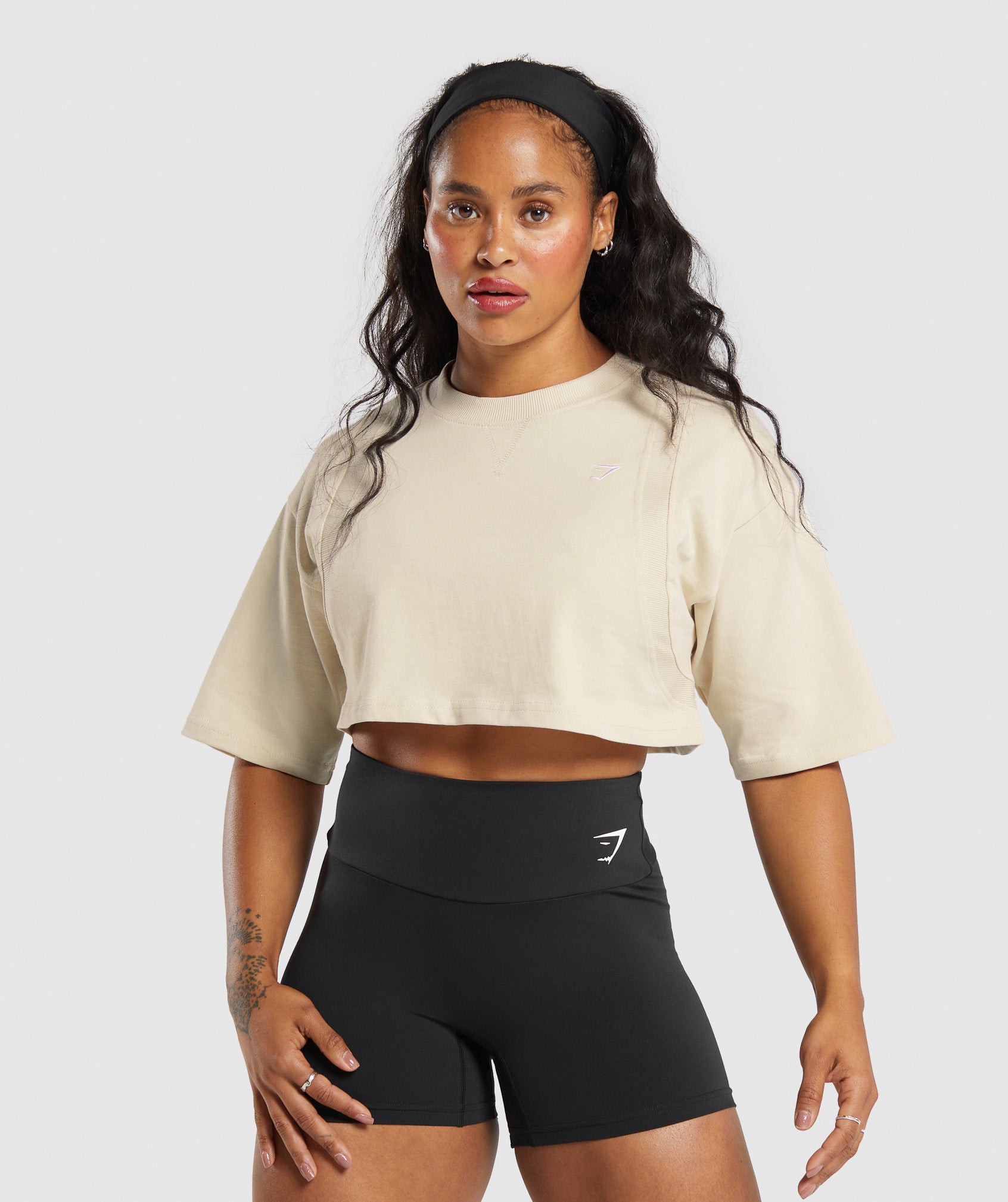 Heavyweight Cotton Crop T-Shirt Ecru White