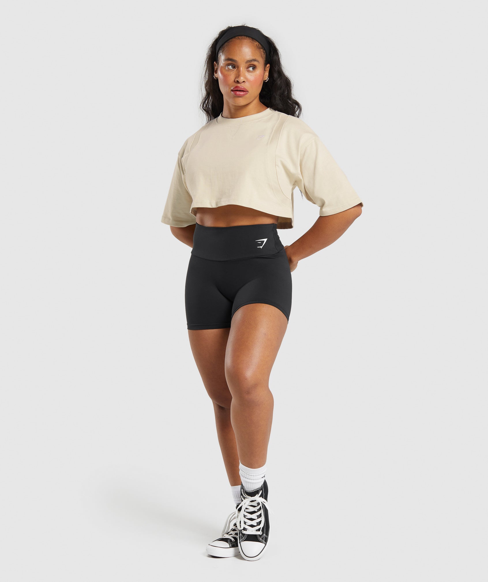 Heavyweight Cotton Crop T-Shirt Ecru White