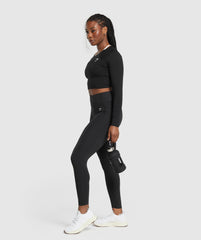 Lifting Essential Long Sleeve Crop Top Black
