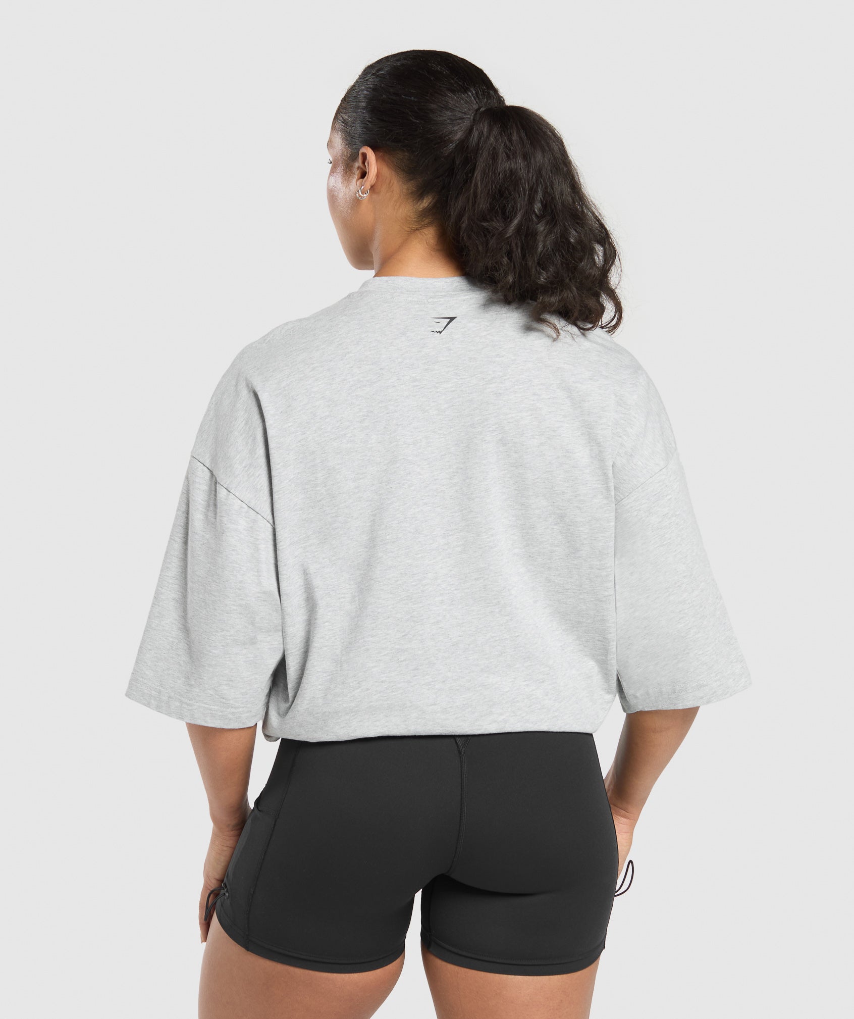 Two Strong Women Oversized T-Shirt Light Grey Core Marl