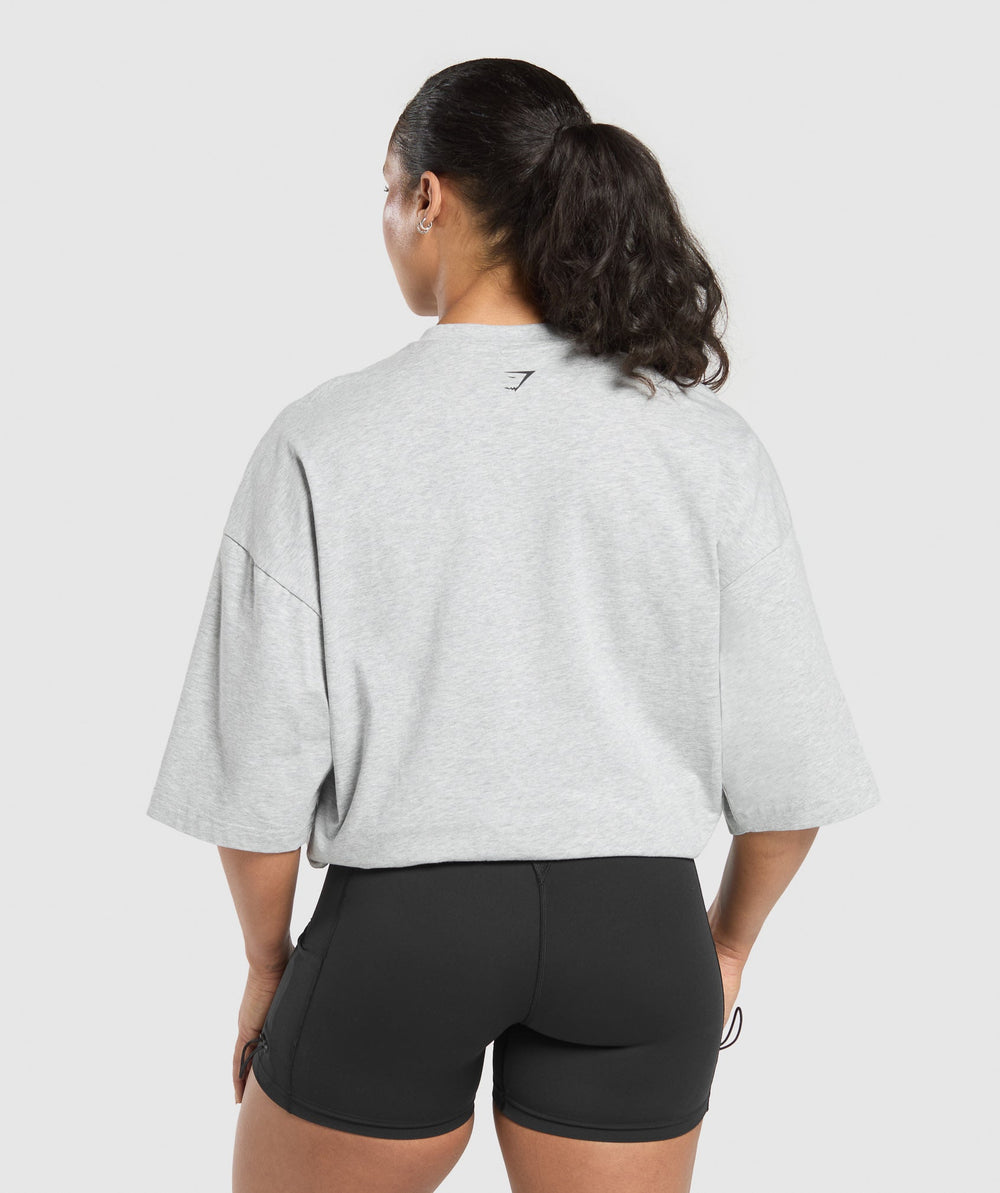 Two Strong Women Oversized T-Shirt Light Grey Core Marl