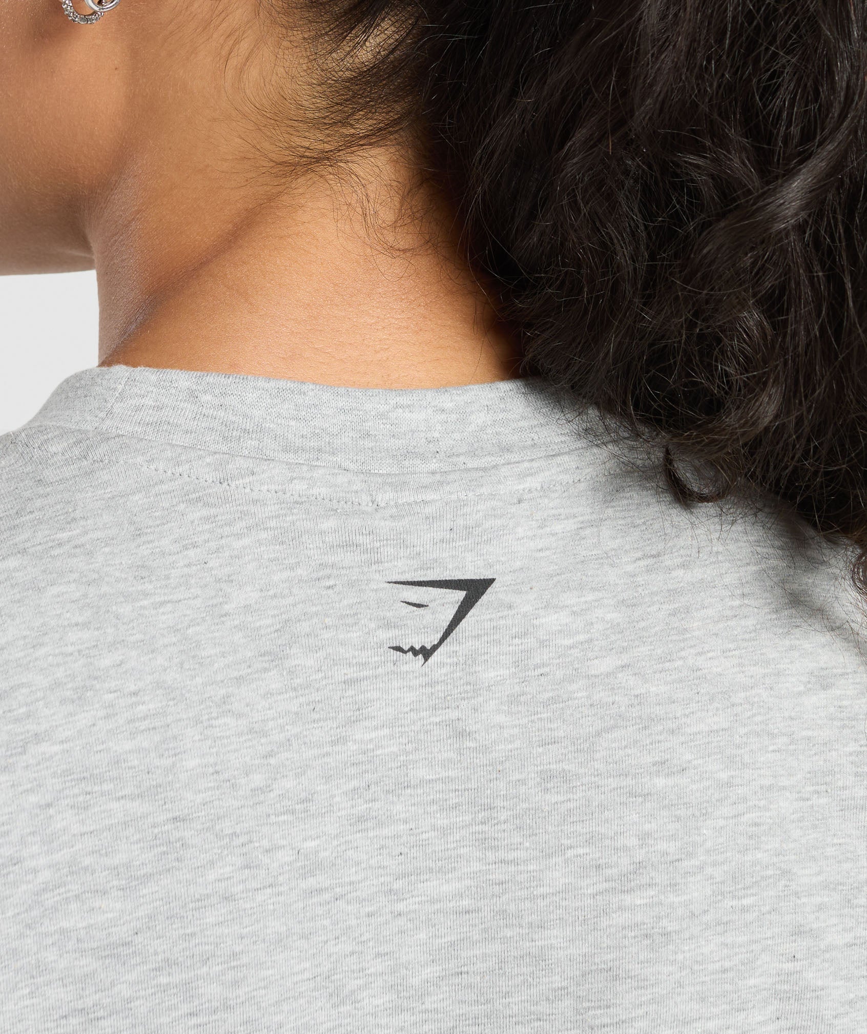Two Strong Women Oversized T-Shirt Light Grey Core Marl