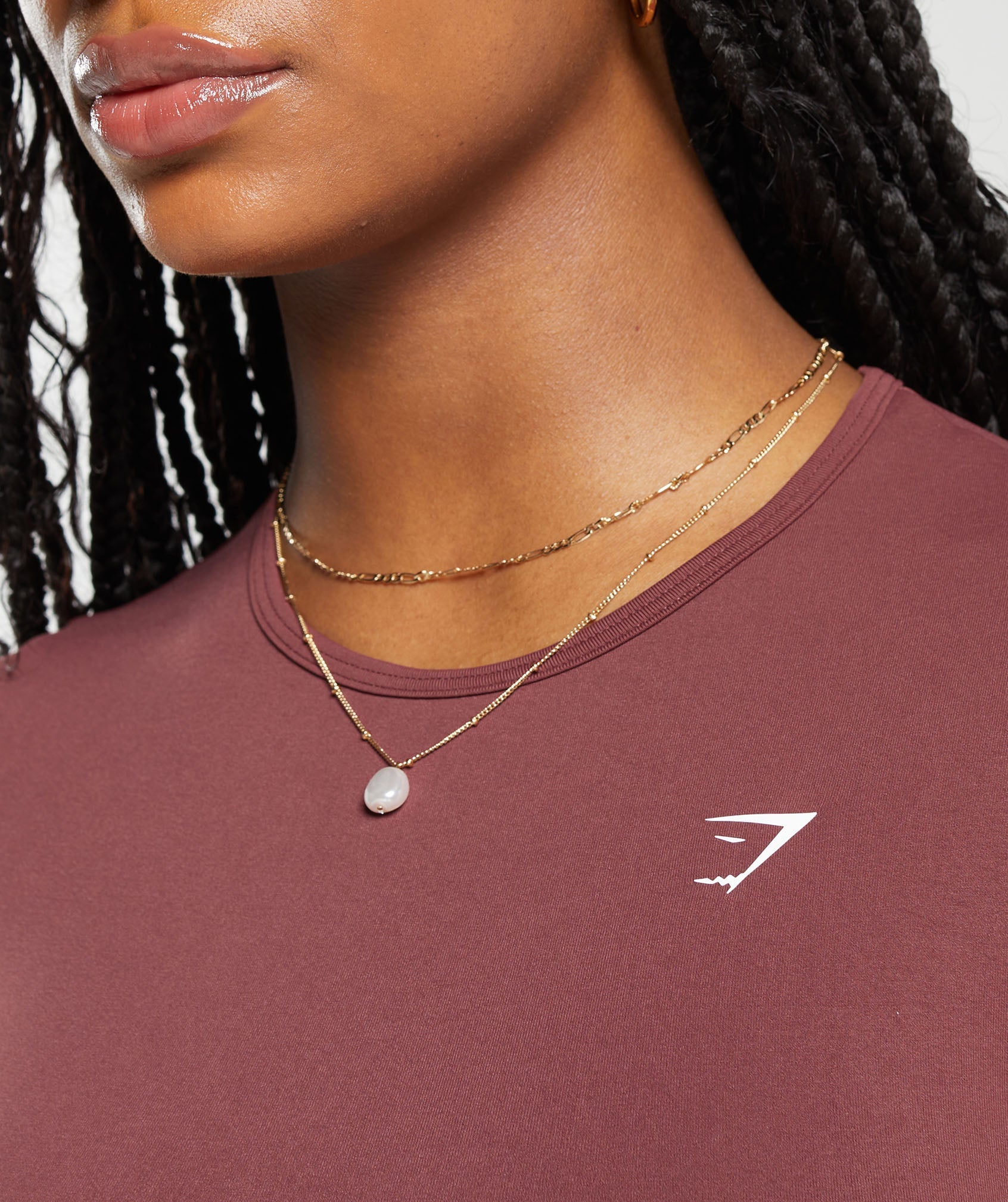 Everyday Seamless Crop Top Burgundy Brown