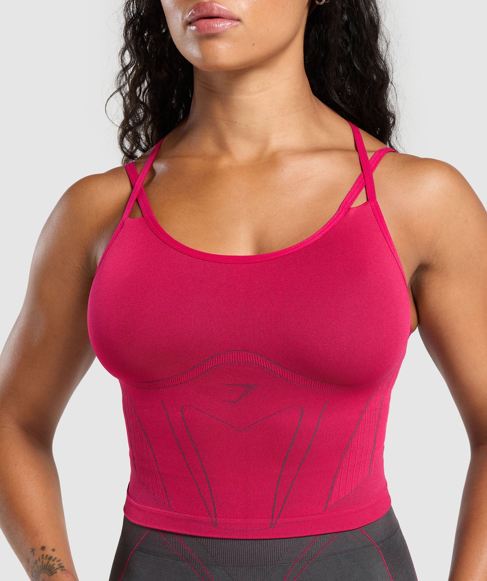 Apex Contrast Tank With Shelf Build Pink/Asphalt Grey