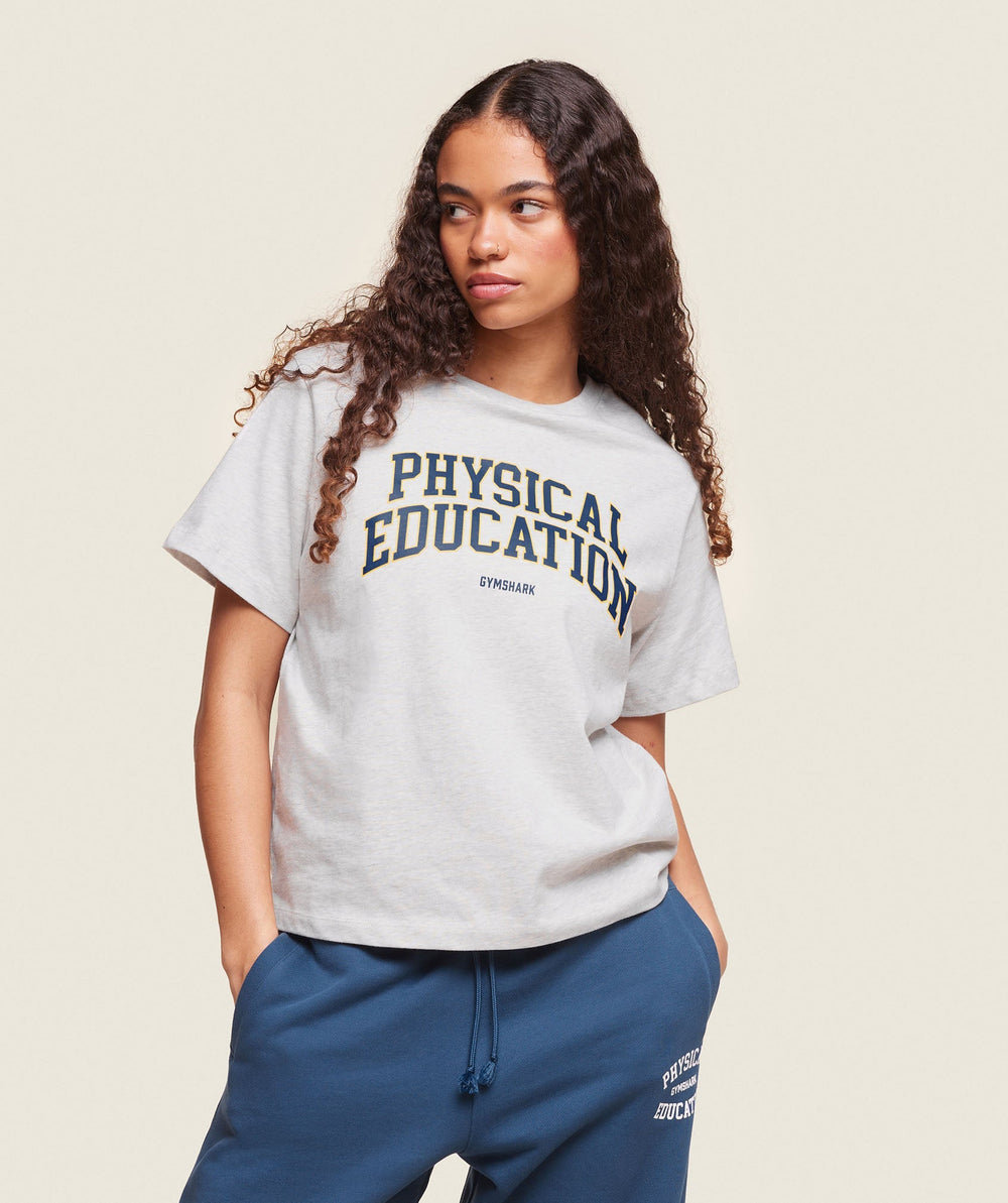 Phys Ed T-Shirt Light Grey Marl