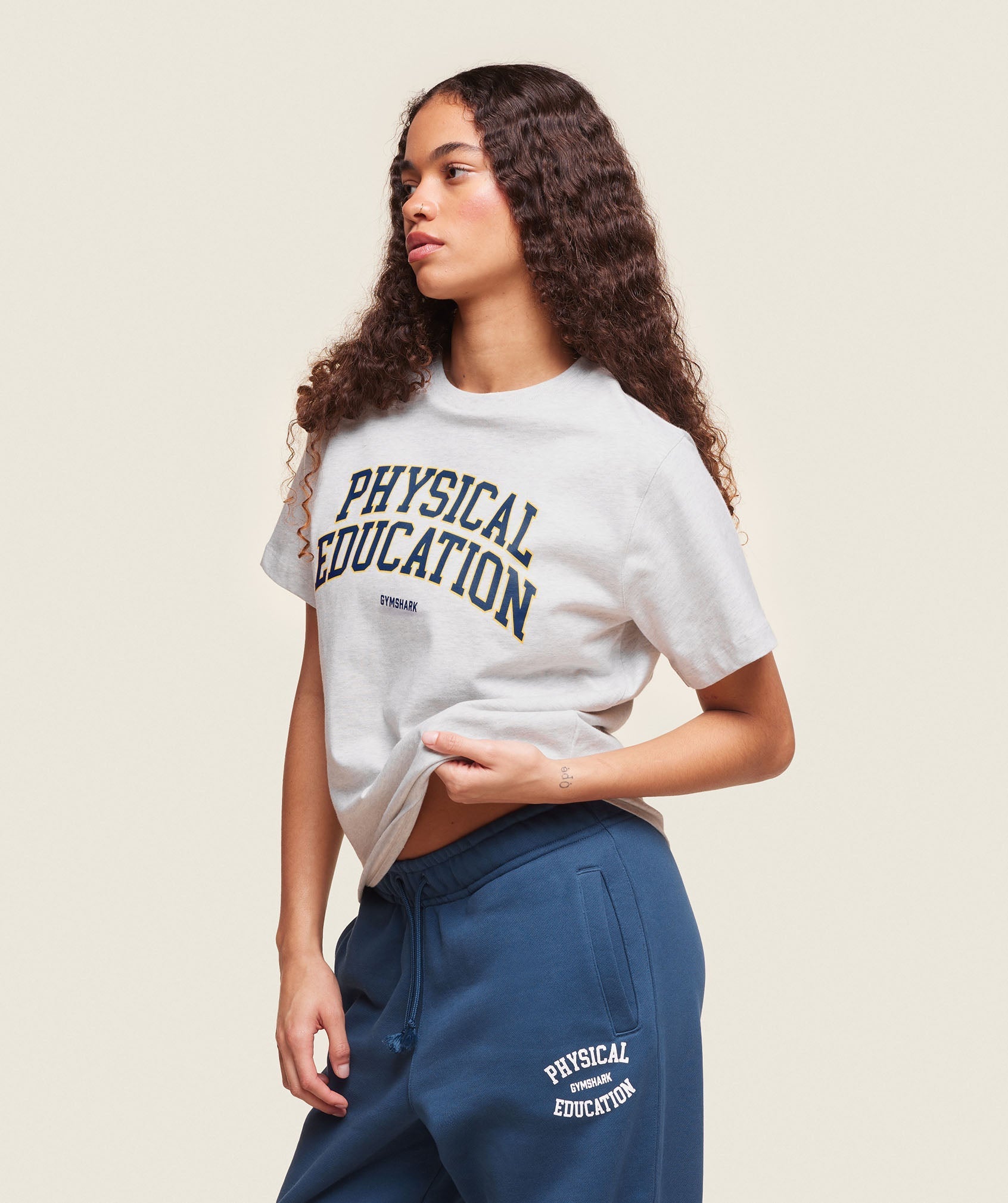 Phys Ed T-Shirt Light Grey Marl
