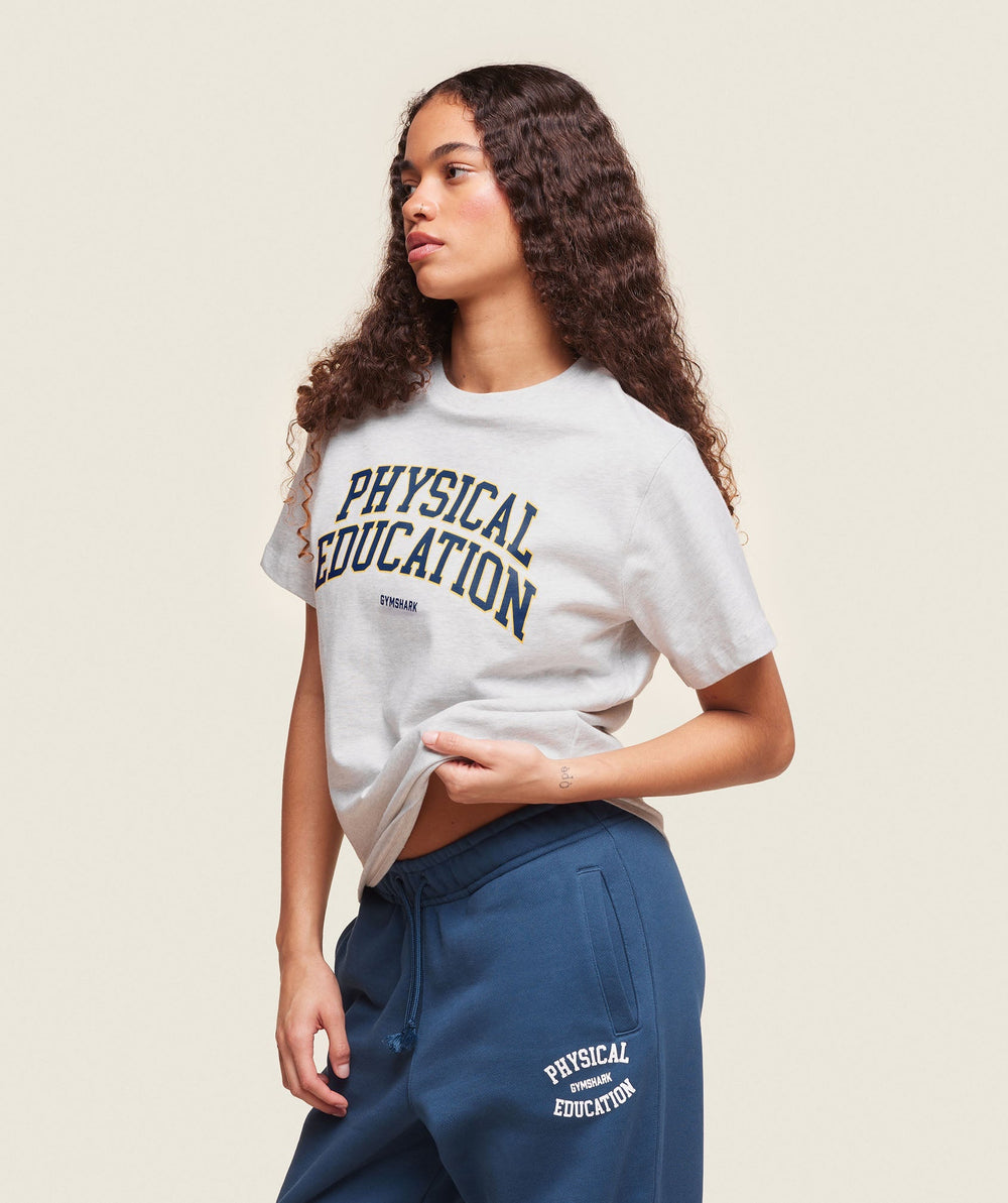 Phys Ed T-Shirt Light Grey Marl