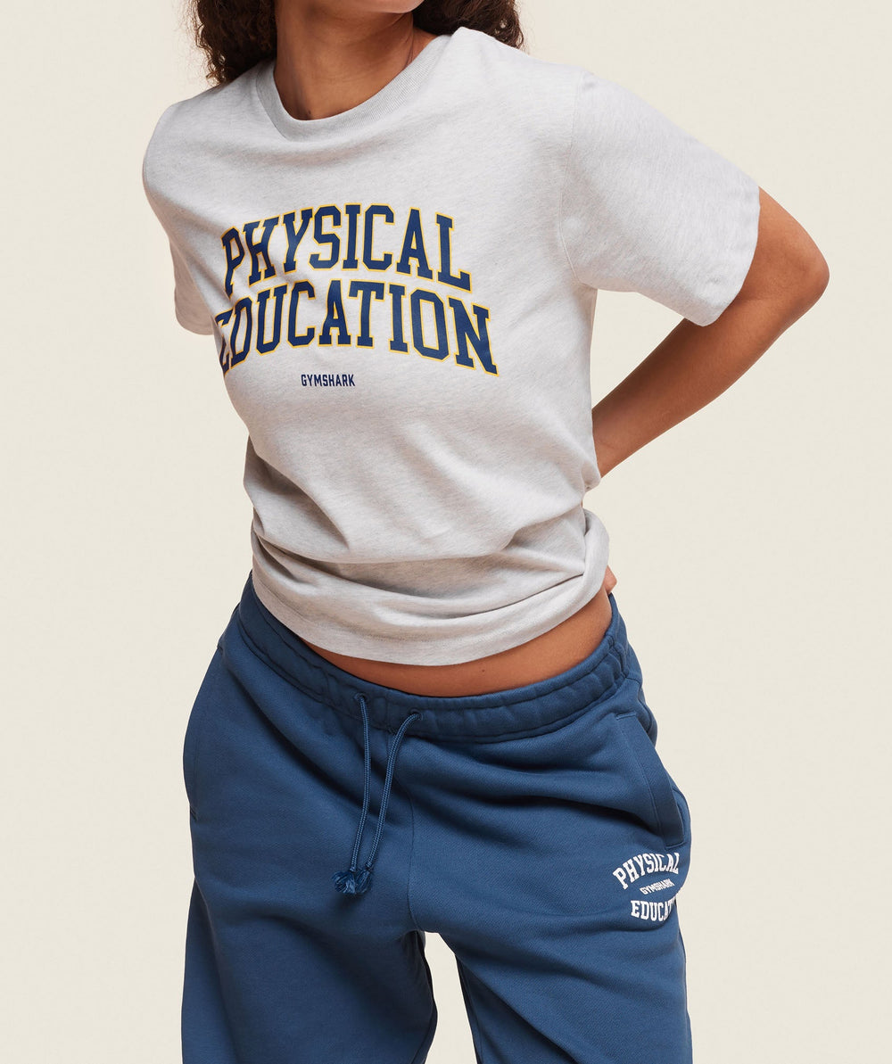 Phys Ed T-Shirt Light Grey Marl