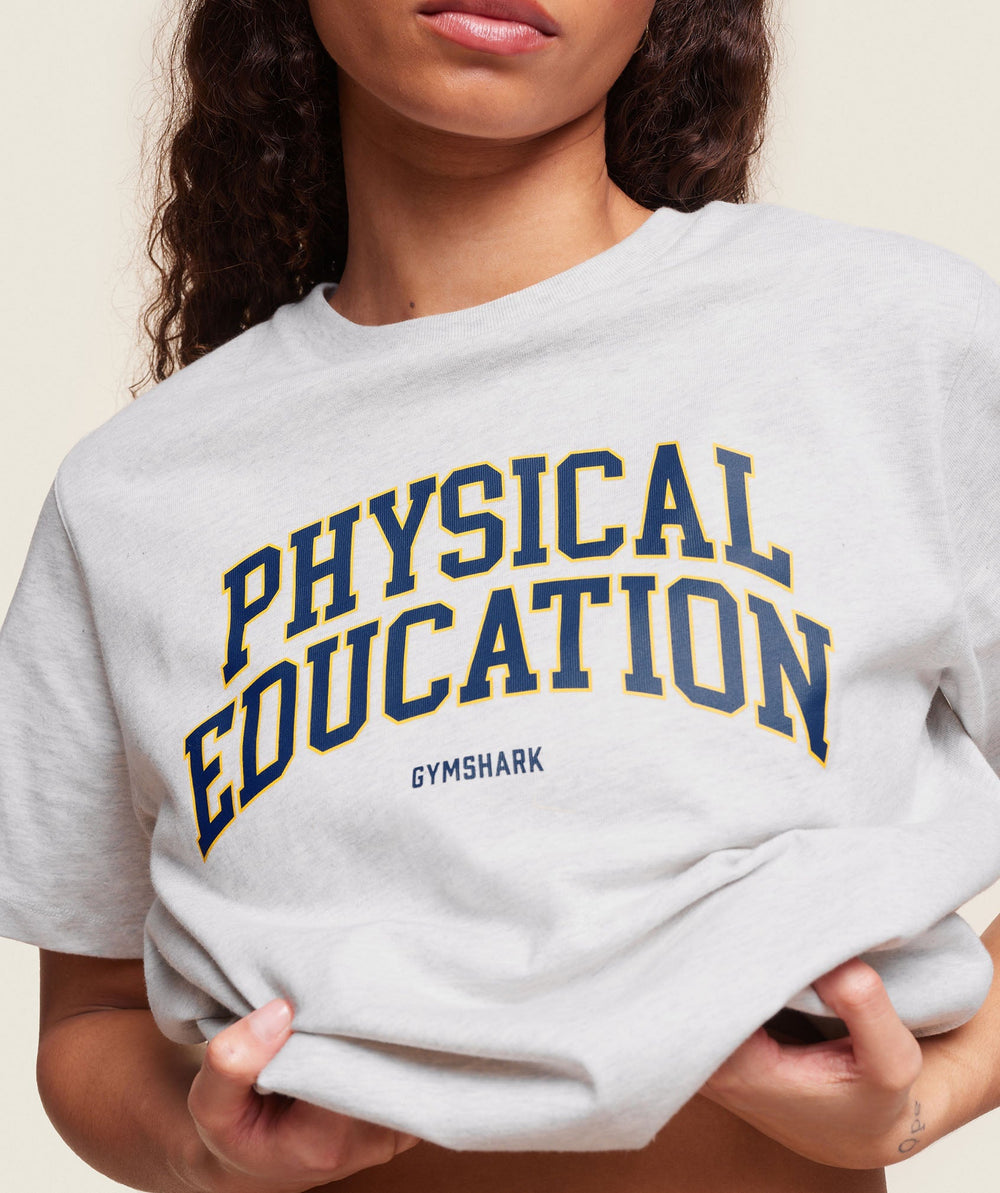 Phys Ed T-Shirt Light Grey Marl