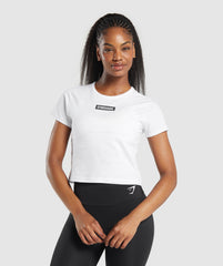 Block Crop Top White