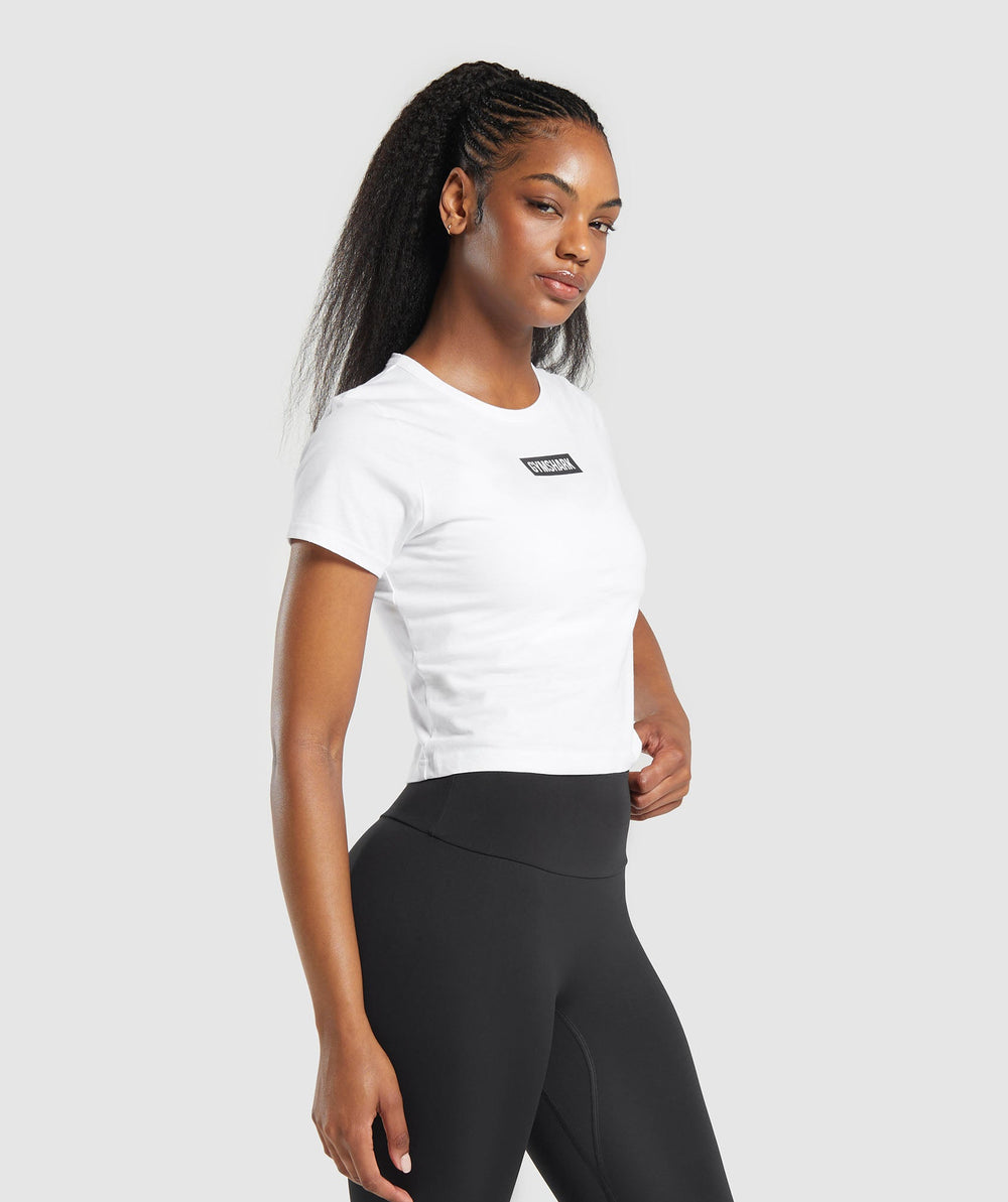 Block Crop Top White