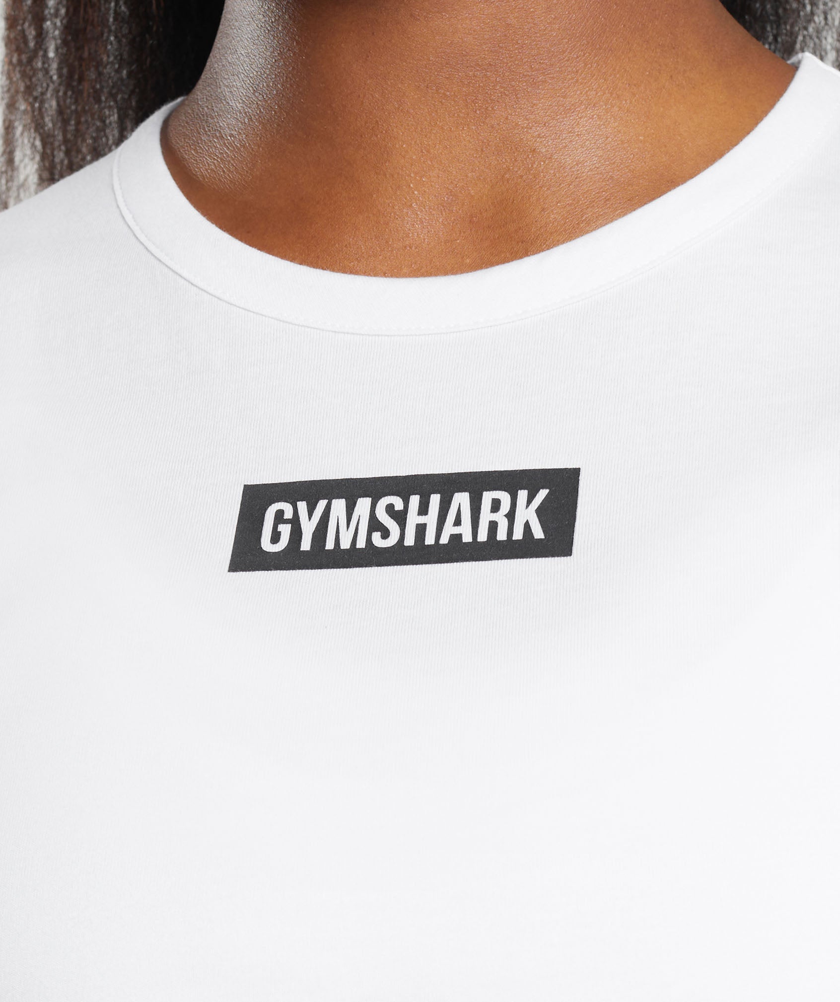 Block Crop Top White