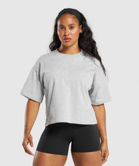 Heavyweight Cotton T-Shirt Light Grey Marl