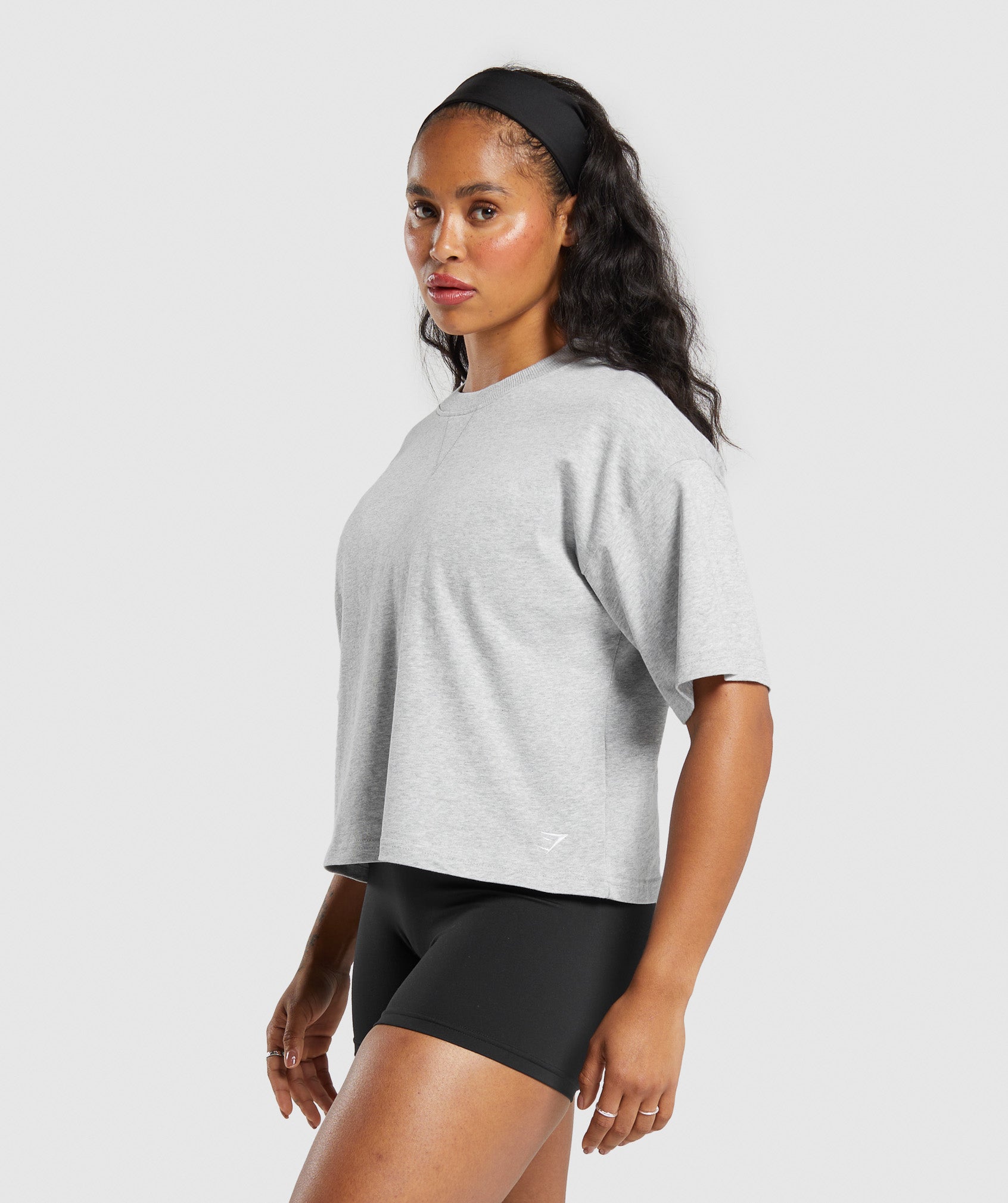 Heavyweight Cotton T-Shirt Light Grey Marl
