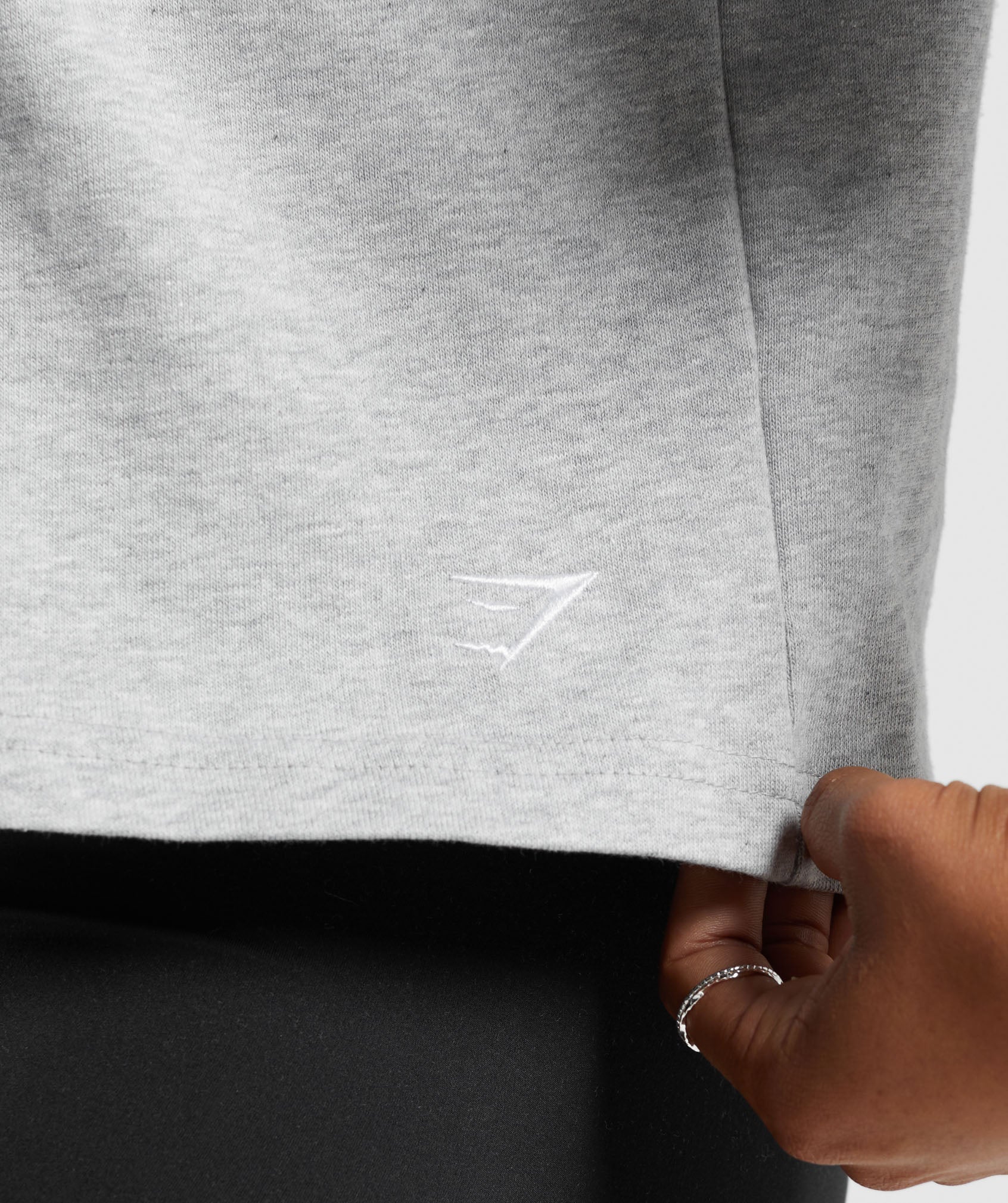 Heavyweight Cotton T-Shirt Light Grey Marl