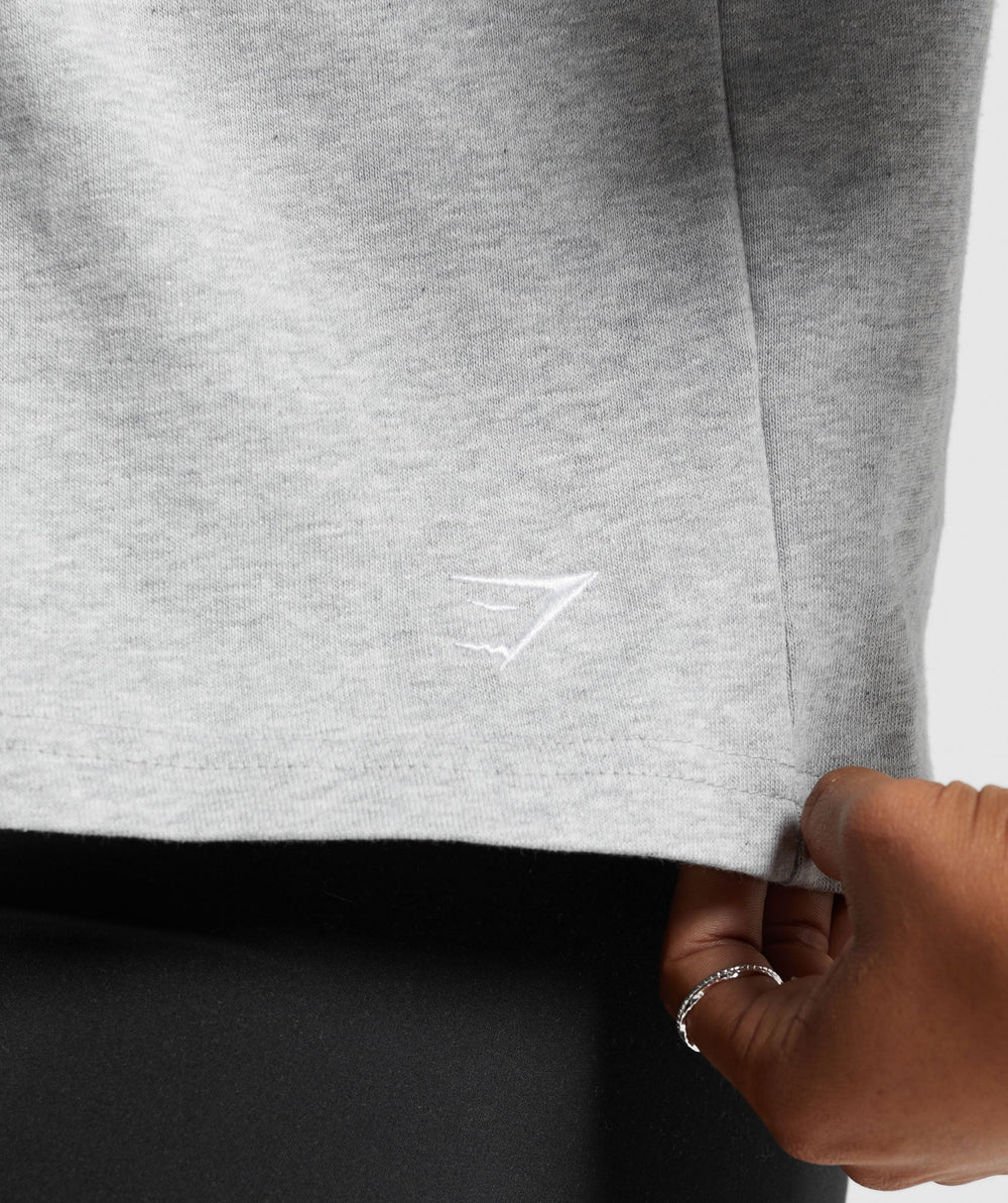 Heavyweight Cotton T-Shirt Light Grey Marl