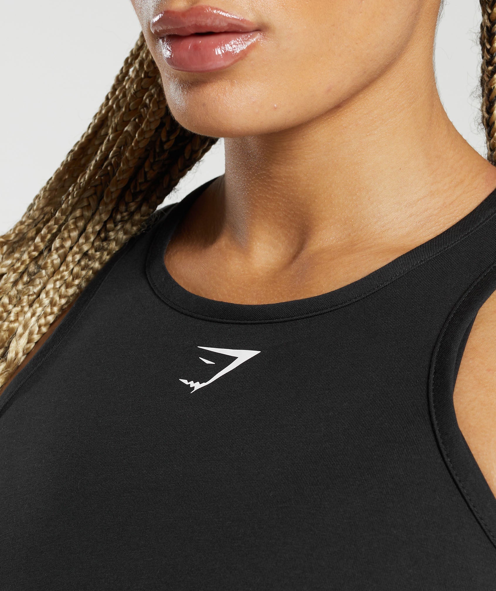 Lifting Essential Cotton Crop Tank Black