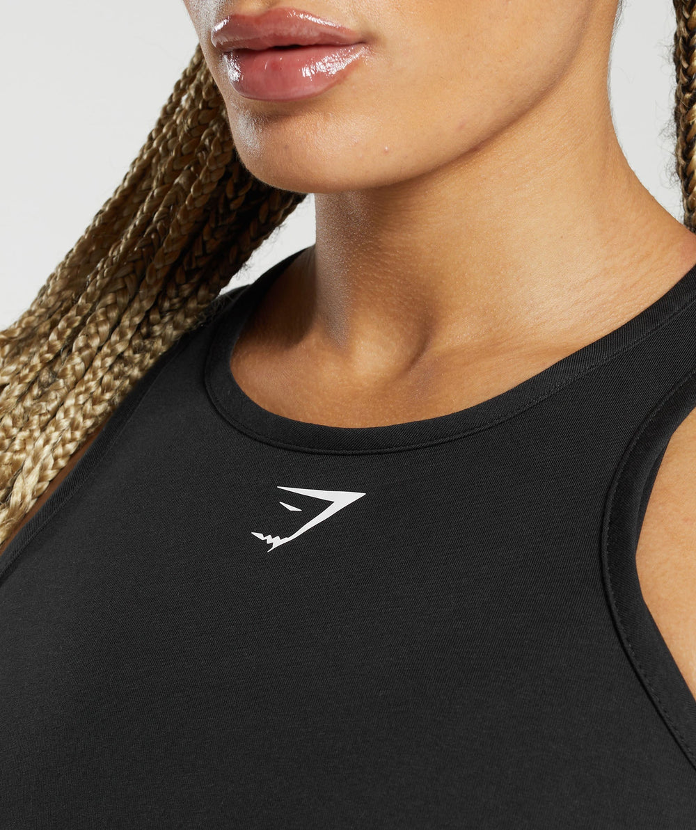 Lifting Essential Cotton Crop Tank Black
