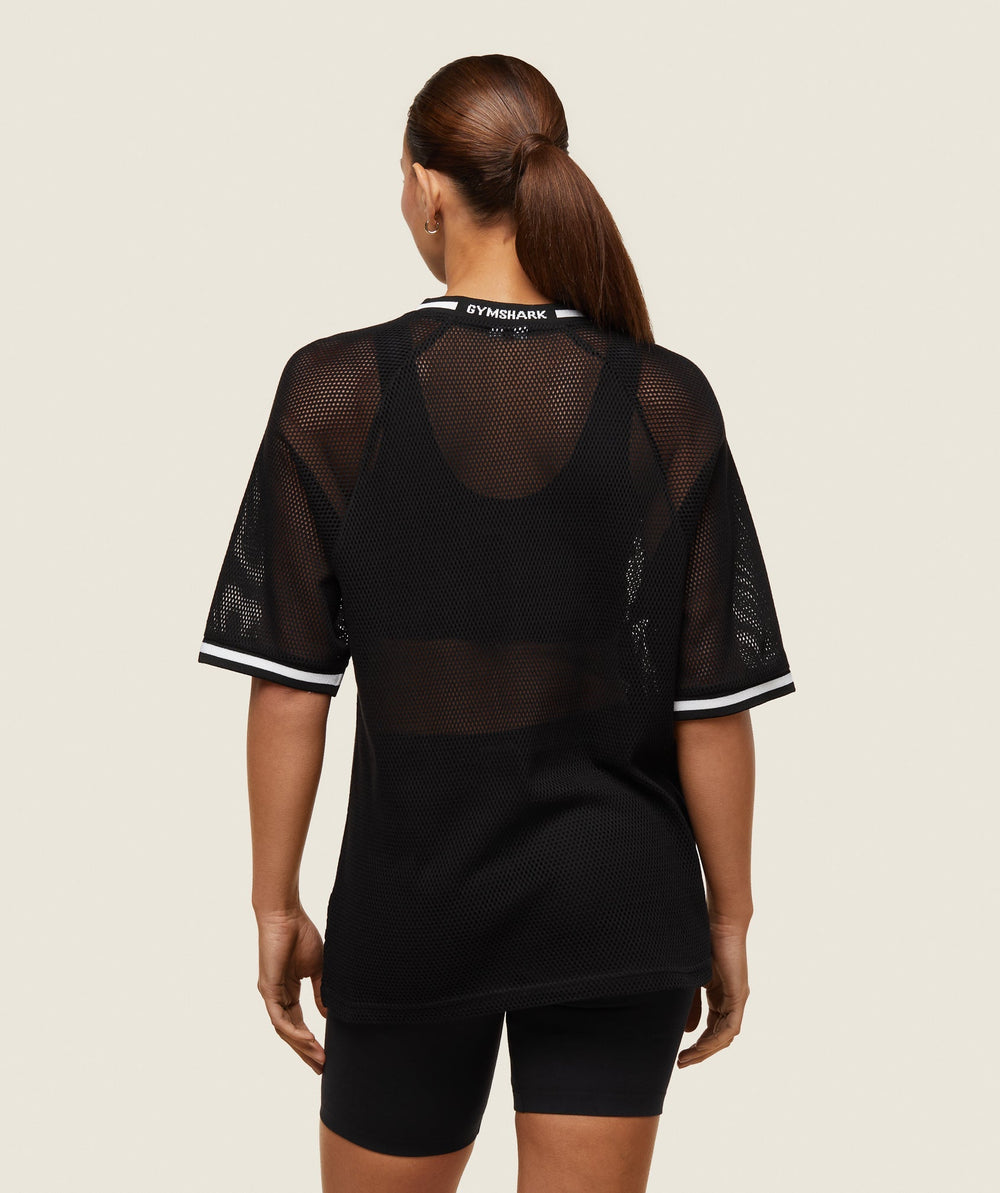 everywear Mesh Layering Tee Black/Soft White