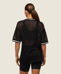 everywear Mesh Layering Tee Black/Soft White