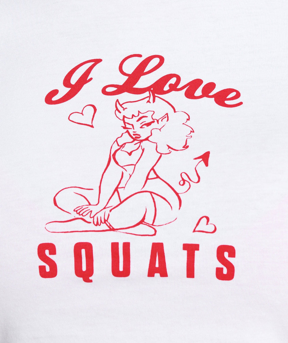I Love Squats Baby T-Shirt White