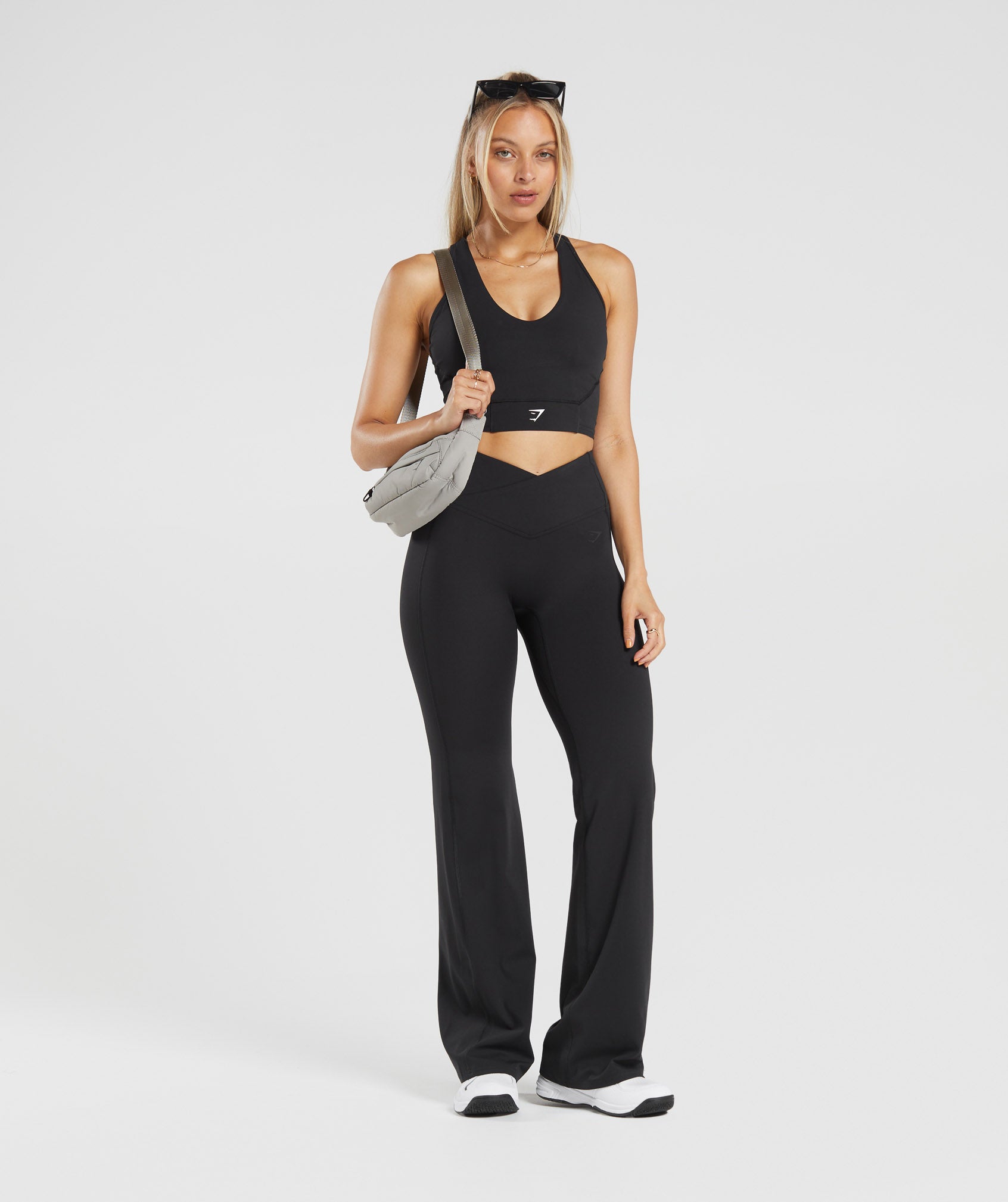 Crop Mesh Tank Black
