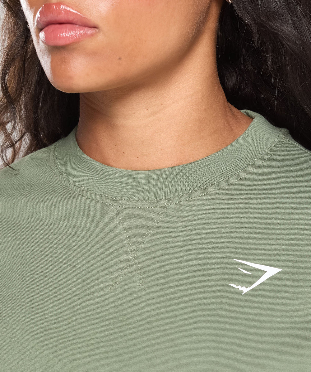 Adapt Camo Graphic Oversized Top Force Green