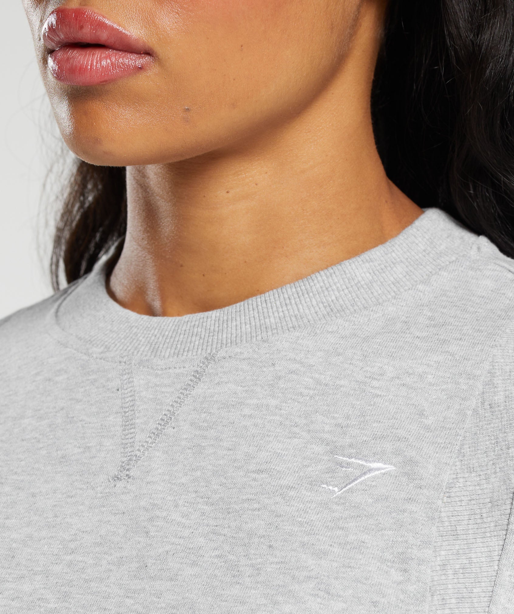 Heavyweight Cotton Crop T-Shirt Grey